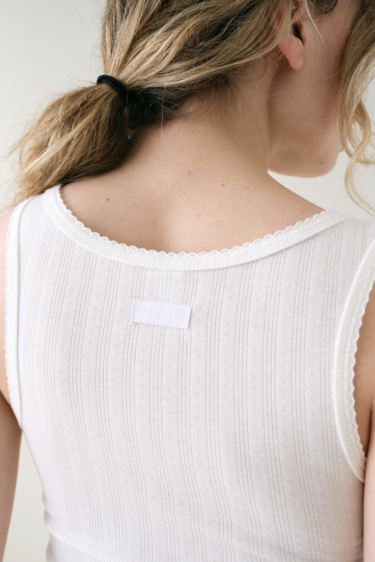 Musculosa Pointelle Blanco