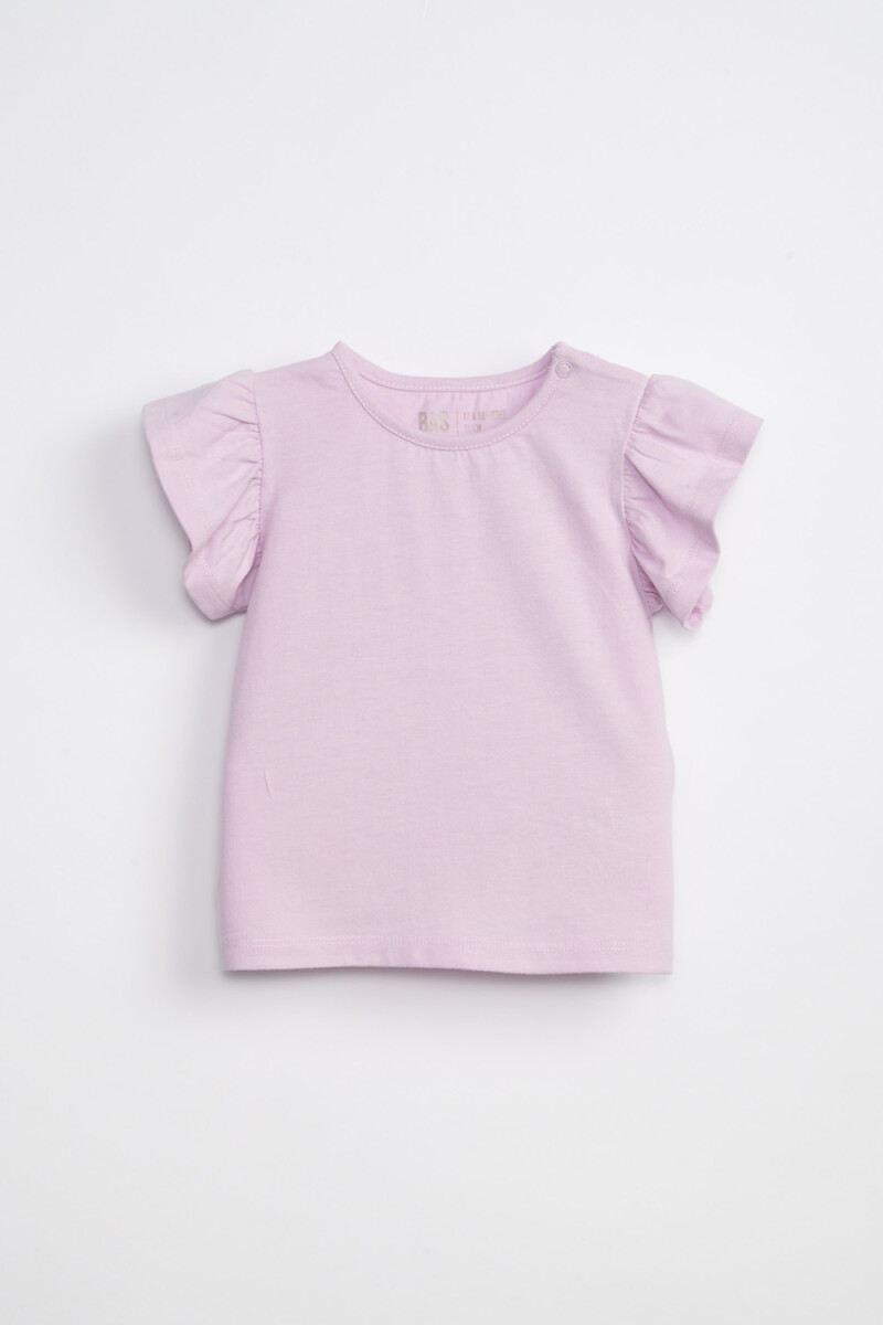 Remera volados Lila