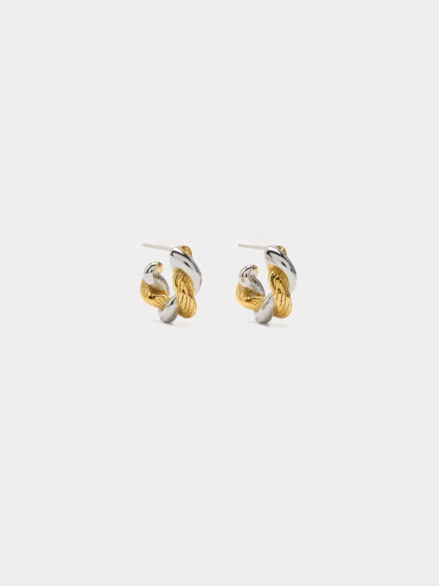 Aros Trenzados - Acero Inoxidable bicolor