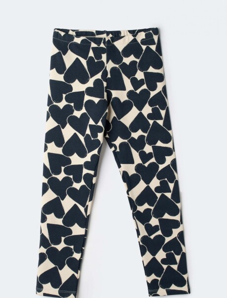 LEGGINGS INFANTILES DE TEJIDO DE PUNTO ESTAMPADO AZUL