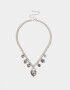 Collares Cortos Collar Multidijes Antique - Plateado
