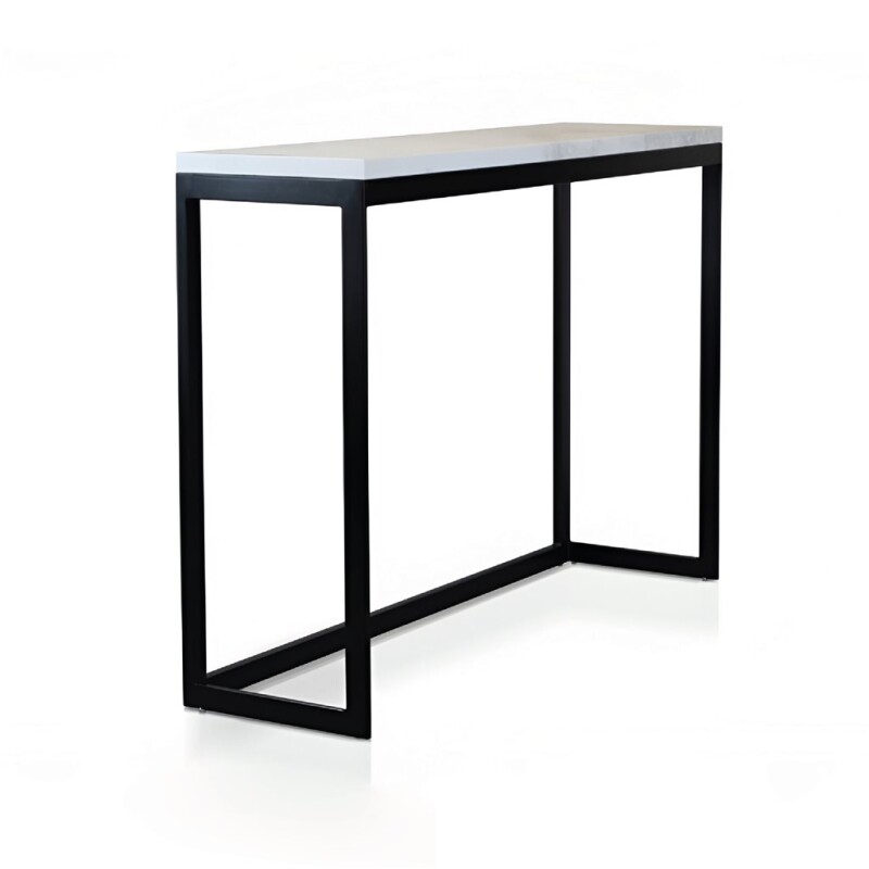 CONSOLA METAL/MARMOL 93x26x77CM BLANCO Y NEGRO CONSOLA METAL/MARMOL 93x26x77CM BLANCO Y NEGRO