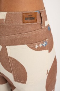 Jean Wide Leg Estampado Print