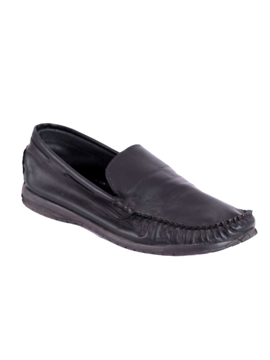 mocasín 100% cuero - Negro 