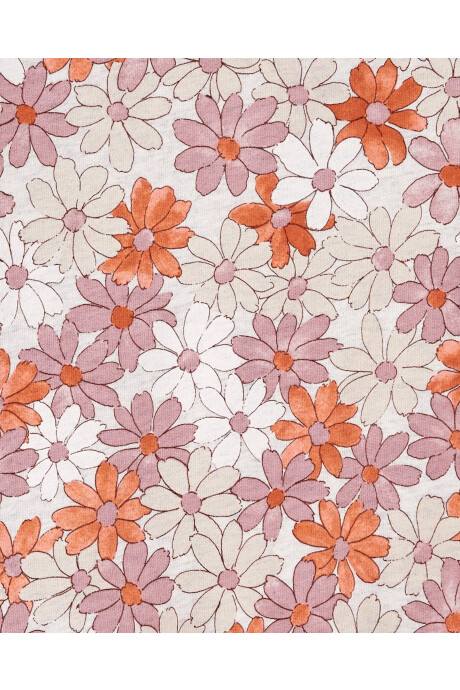 Buzo de algodón, diseño floral Sin color