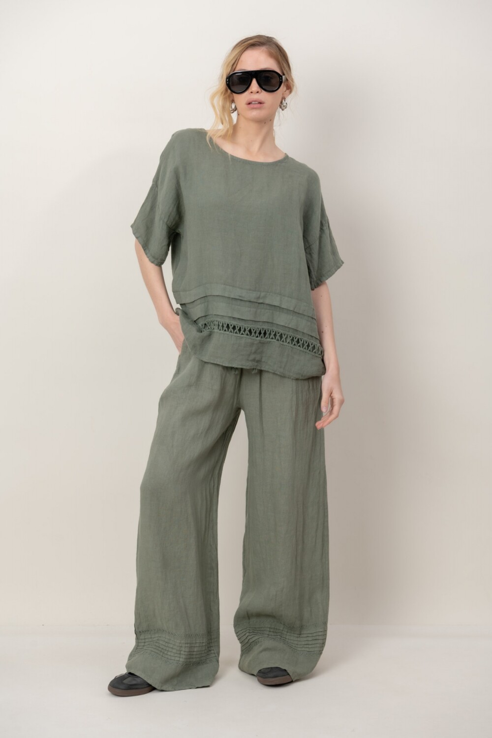 BLUSA ZEMYNA Verde seco
