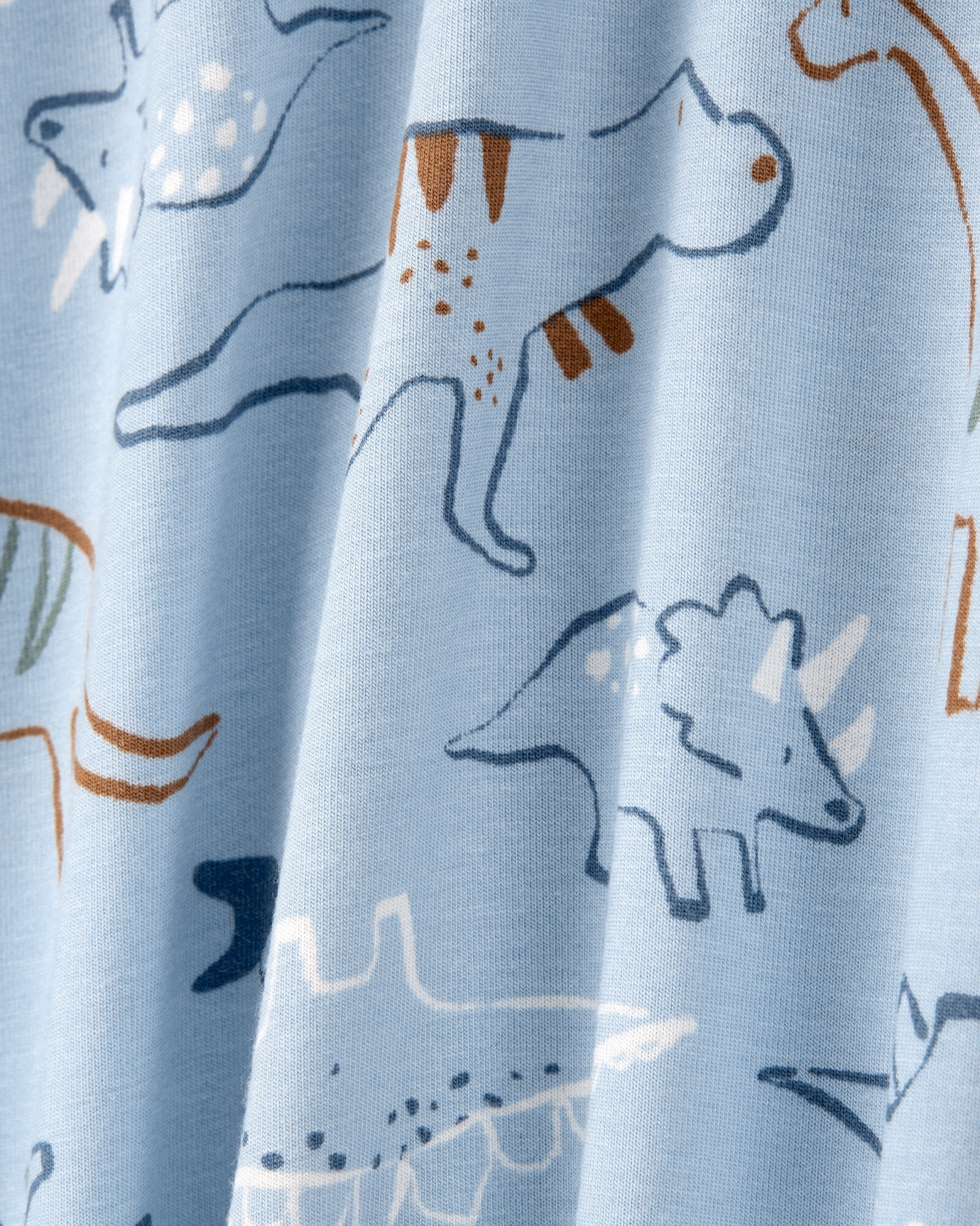 Pijama una pieza de viscosa Ecovero, con pie, diseño dinos, línea Purelysoft Sin color