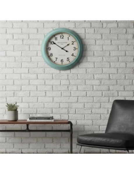 RELOJ DE PARED HIERRO D41X41X8.5CM BORDE VERDE RELOJ DE PARED HIERRO D41X41X8.5CM BORDE VERDE
