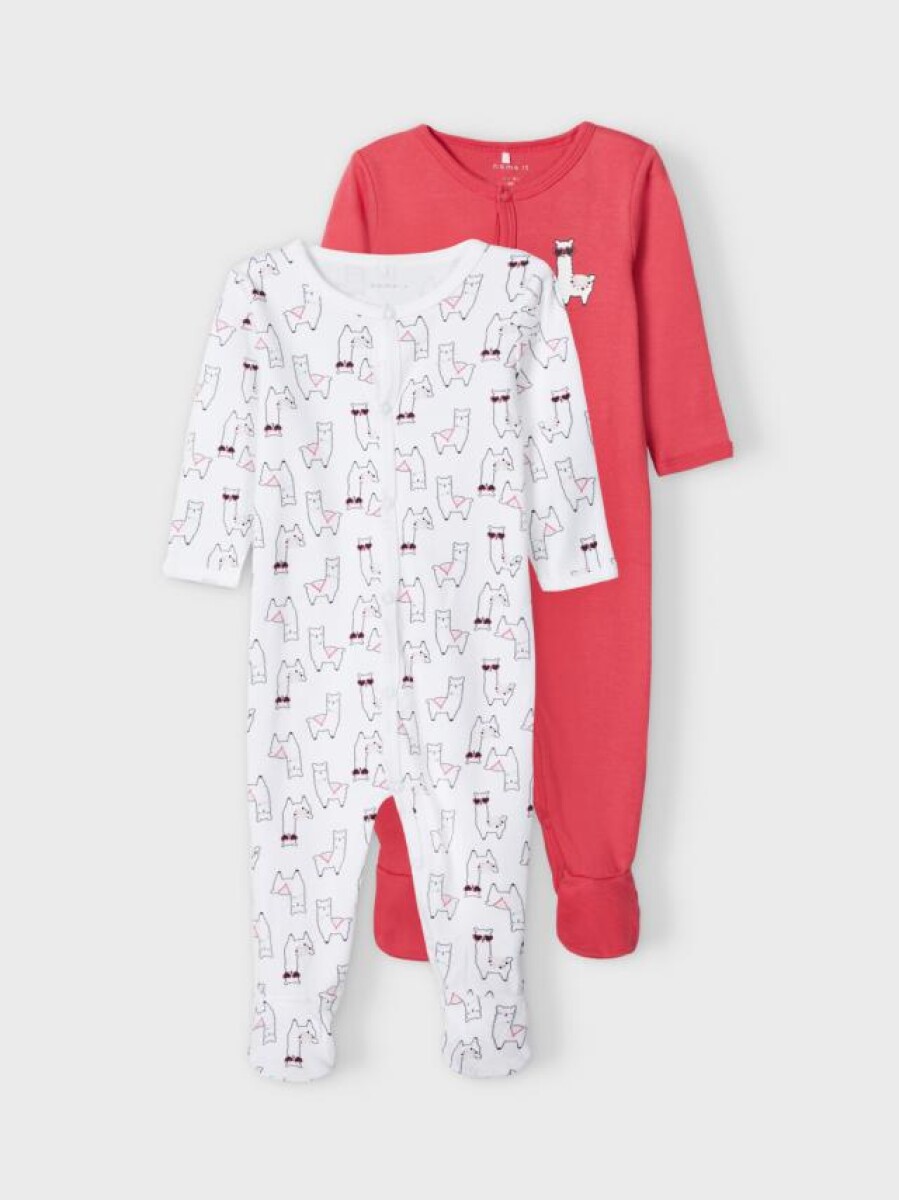 Pack X2 Pijama Estampado - Claret Red 