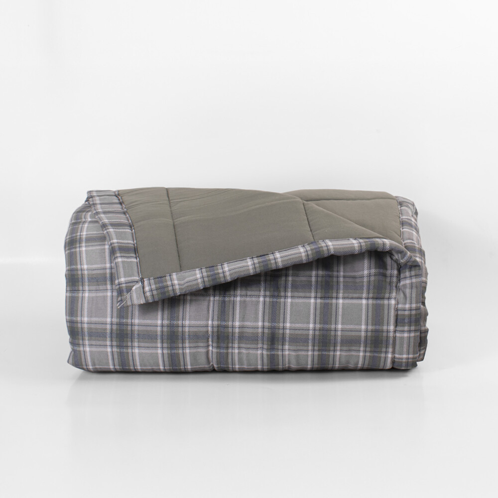 Edredón Manila 2026 Cuadros Verde Camera - Queen