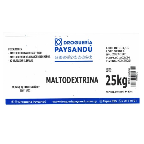 Maltodextrina 25 kg
