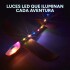 Avion Planeador Cometa Espuma Con Luces Led 48 Cm Lanzable Color Naranja