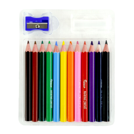 LAPICES DE COLORES X12PCS CORTOS + 1 SACAPUNTAS LAPICES DE COLORES X12PCS CORTOS + 1 SACAPUNTAS