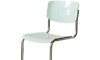 Silla de Comedor Metal Cromado y Madera - Moon Verde