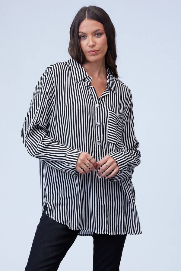 Blusa Oversize NEGRO/BLANCO