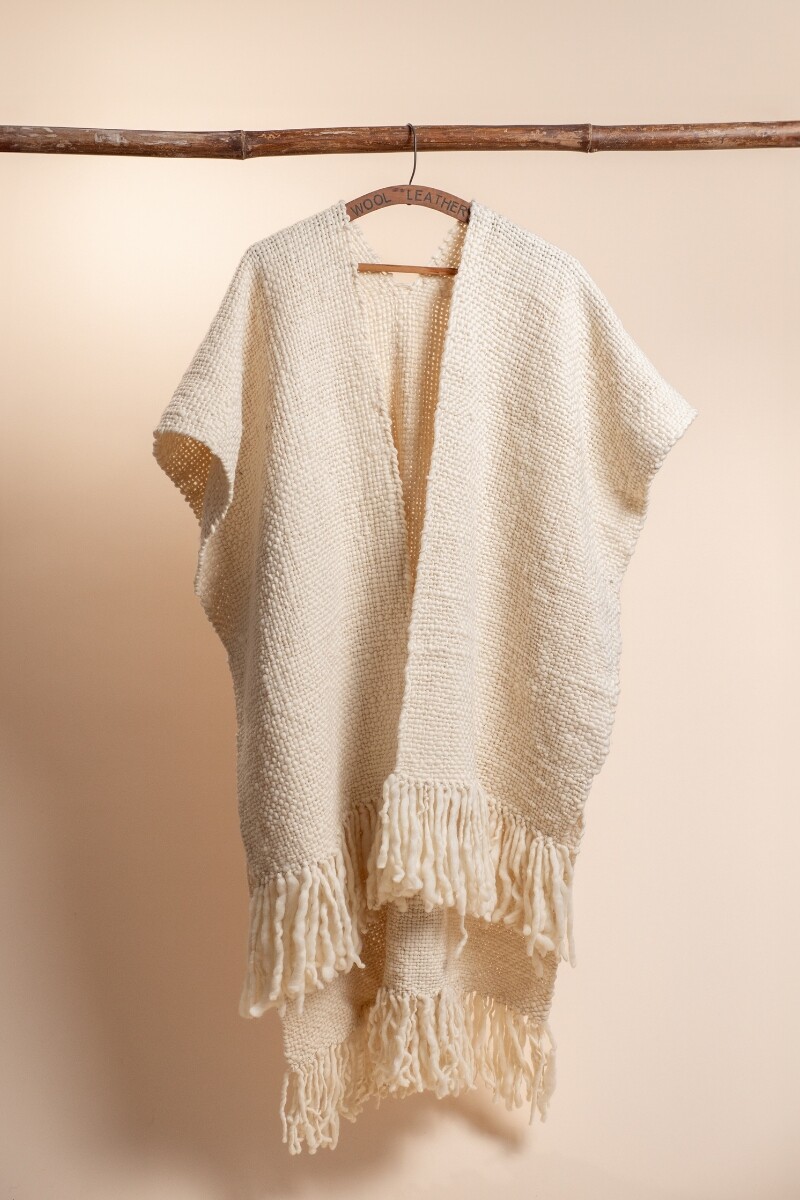 Ruana Rústica Crudo