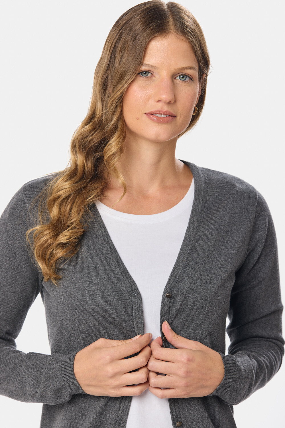 CARDIGAN CLÁSICO Gris Oscuro