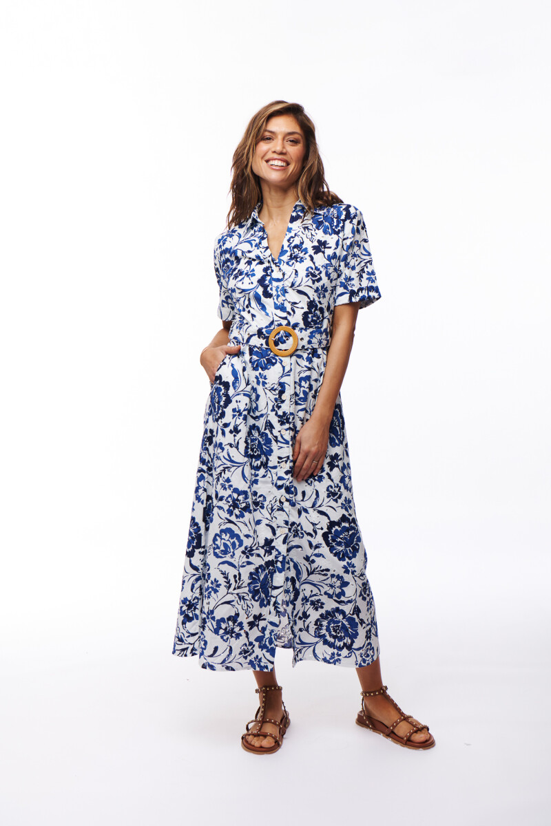 VESTIDO TAINARA ESTAMPADO AZUL