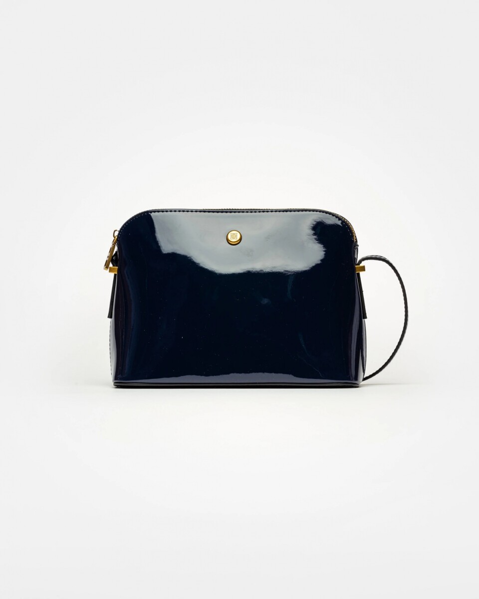 Bandolera Dyna en efecto charol - Marine Blue 