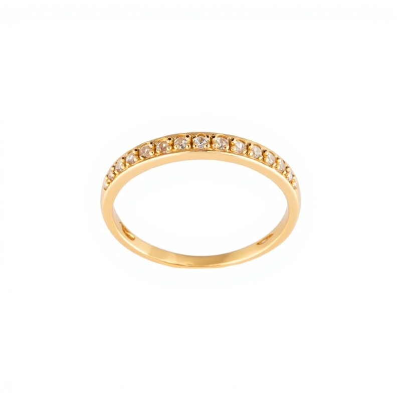 Anillo doble Sin Fin-Oro bajo-Piedra zirconias-AN8018 conpiedra