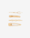 Horquillas Set Acrilico Set De Mix Horquillas - Dorado