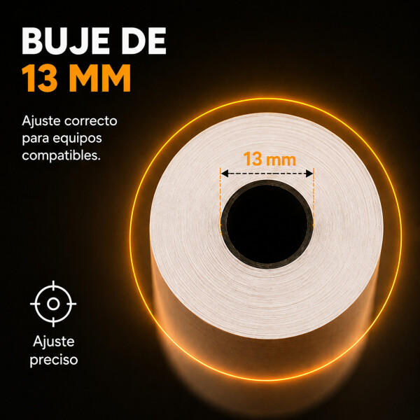 Rollo De Papel Térmico Para POS Impresora 57x40 mm Pack X50 Blanco 1