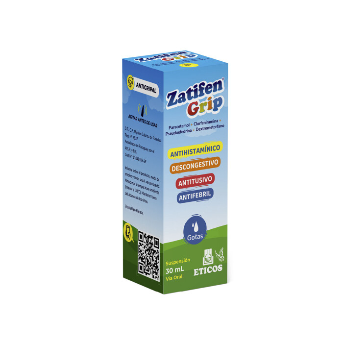 ZATIFEN GRIP GOTAS CJ X 30 ML. única