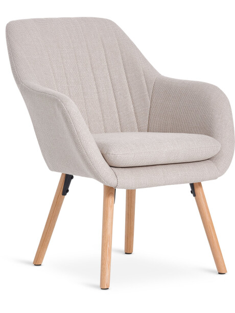 Sillón UDSBJERG tela 1 cuerpo beige/roble Sillón UDSBJERG tela 1 cuerpo beige/roble