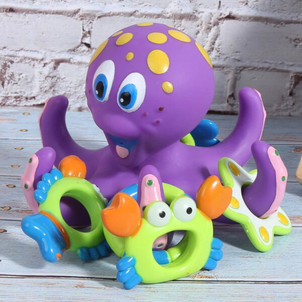 Juguete Pulpo Flotador Baño Agua Playa Piscina Infantil Bebe Variante Color Violeta