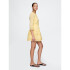 3/4 SLV TEXTURED MINI DRESS PALE BANANA 12-0824TCX