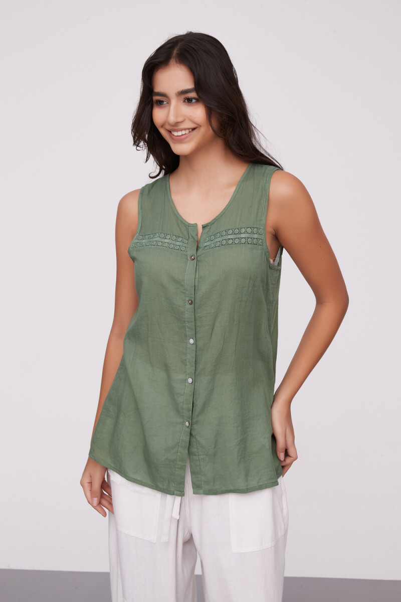 Musculosa Avi - Verde Seco 