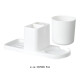Porta cepillo dental blanco