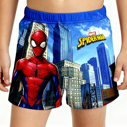 Malla Short Infantil Spiderman Talle S/M/G AZUL/ROJO