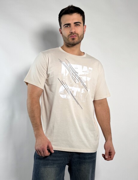 Remera estampada Buley Beige