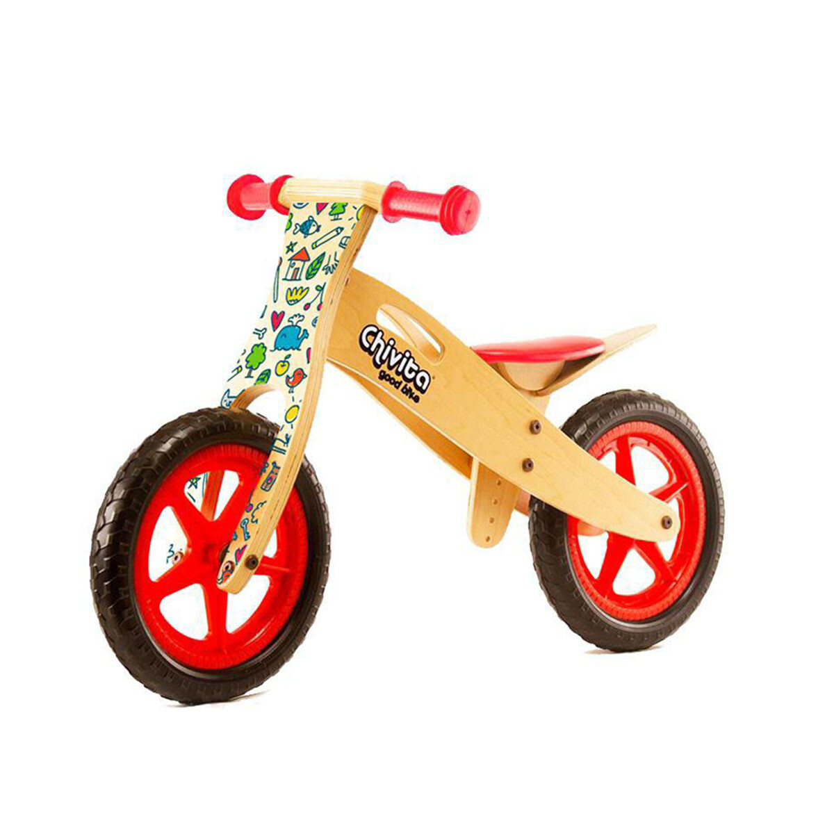 Chivita Bicicleta de equilibrio - Dibujitos Roja 