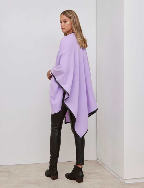 Ruana Soft Det Ribet LAVANDA