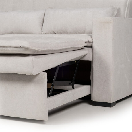 Sofá Cama Londres - Tela Microfibra TC1009 (Plata)