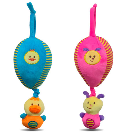 Dormidera Musical Peluche P/ Bebes 25cm Móvil De Cuna Azul