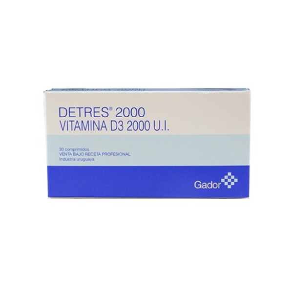 Vitamina D3 2000 UI 30 Comprimidos - Detres Gador Vitamina D3 2000 UI 30 Comprimidos - Detres Gador
