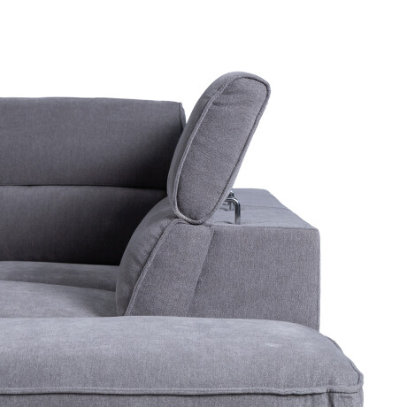 Rinconera Versatile - Tela Microfibra - Chaise Derecho 6686-7 Gris