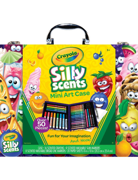 Maletín Crayola Silly Scents 50 piezas con aromas diferentes Maletín Crayola Silly Scents 50 piezas con aromas diferentes