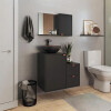 Mueble Baño Arte Cas Bacha Y Espejo Premium 15mm Gris Oscuro Mueble Baño Arte Cas Bacha Y Espejo Premium 15mm Gris Oscuro