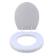 Asiento De Inodoro Acolchonado Universal BLANCO