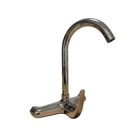 Grifería de Cocina Monocomando de pared pico alto Murdock Cromado Brillante Grifería De Cocina Monocomando De Pared Pico Alto Murdock Cromado Brillante