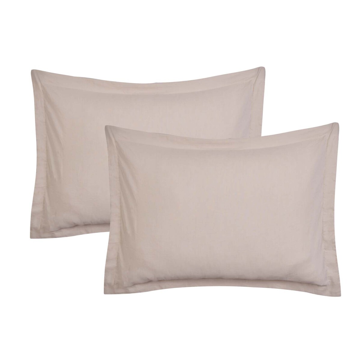 SET FUNDAS ALMOHADA - LINO-Y-ALGODON NATURAL-BEIGE LINEN COTTON ARENA 