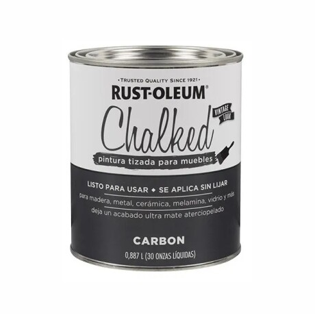 Esmalte Tizado Chalked 0.9L Rust-Oleum Gris Carbón