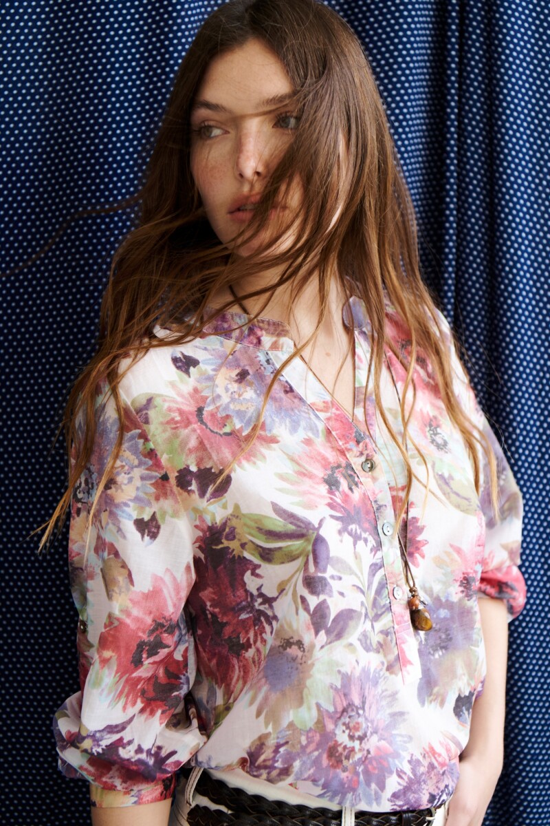 CAMISA JULIA PASTEL ROJO