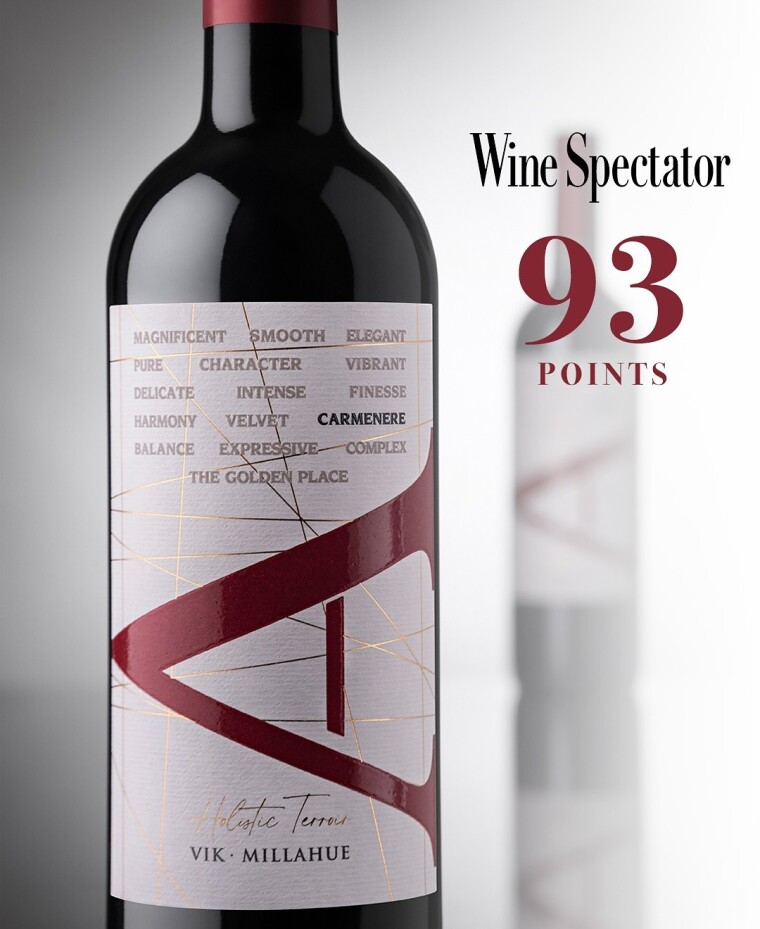 VIK A Carménère 2022 brilla con 93 puntos en Wine Spectator