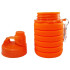 Botella Plegable De Silicona Caramañola Deportiva Libre Bpa Variante Color Naranja