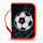 Cartuchera Futbol F17044 Negro/Rojo
